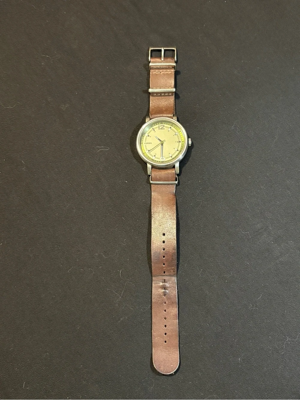 Fossil Men's Watch with Brown Leather Strap